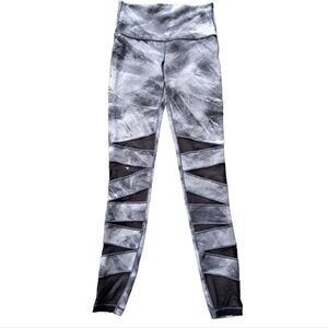 Ivivva | Black & grey yoga pants with mesh cut outs *1 small hole*